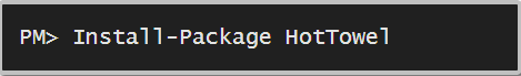 hottowel install nuget